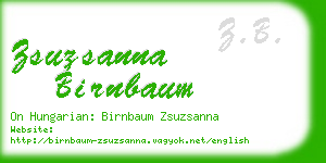 zsuzsanna birnbaum business card